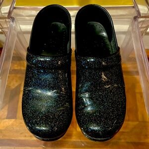 Sparkly Navy Dansko Clogs Sz 39